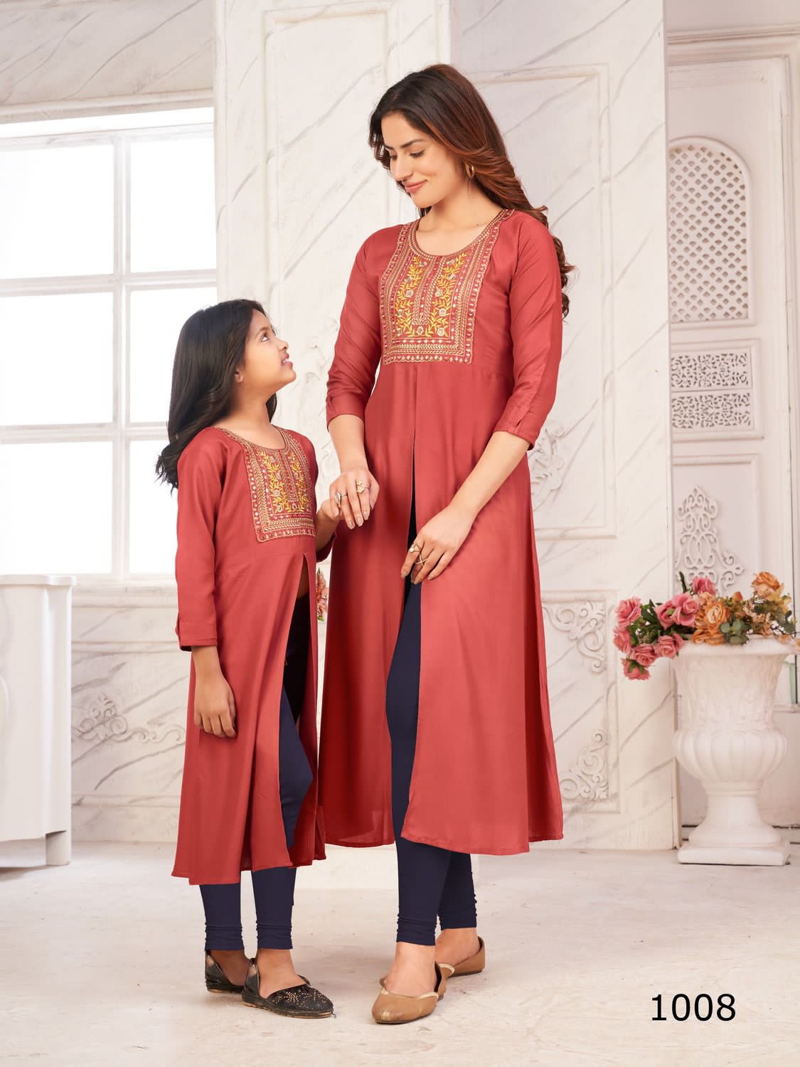 Blue Hills Emotion Mother Daughter Combo Wholesale Kurtis